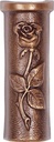 Nástenná váza na náhrobok, bronz, 18×7 cm