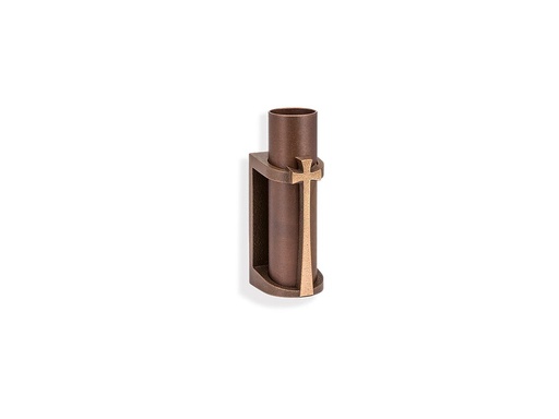 [ST-SK-53285] Nástěnná váza na náhrobek, bronz, 8×3 cm