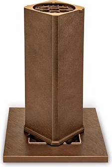 Zapustená váza na náhrobek, bronz, 27×9,5×9,5 cm