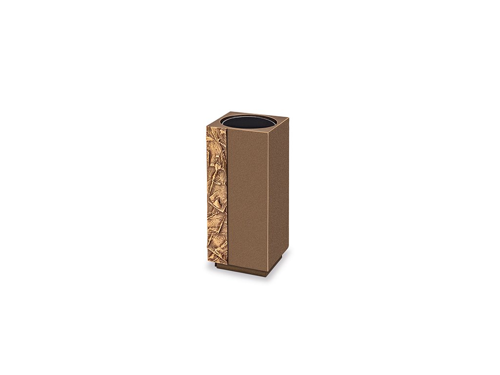 Grabvase aus Bronze, 18×8×8 cm oder 23×9×9 cm