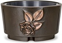 Bronze-dekorative Schale für Grabmal, Höhe 14–17 cm