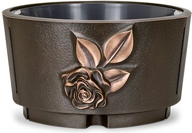 [ST-SK-54095] Bronzová dekorativní mísa na náhrobek, výška 14–17 cm