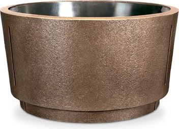 Bronzová dekoratívna misa na náhrobok, výška 14–18 cm