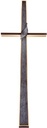 Náhrobný kríž s kryštálom, bronz, 91×33 cm