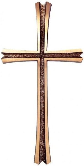 Náhrobný kríž z bronzu, 50×25 cm