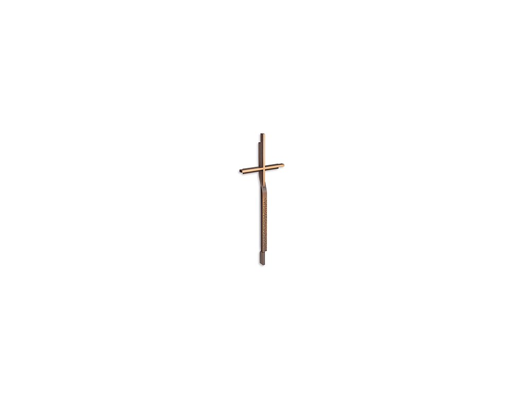Náhrobní kříž na hrob, bronzový, 30–50 cm