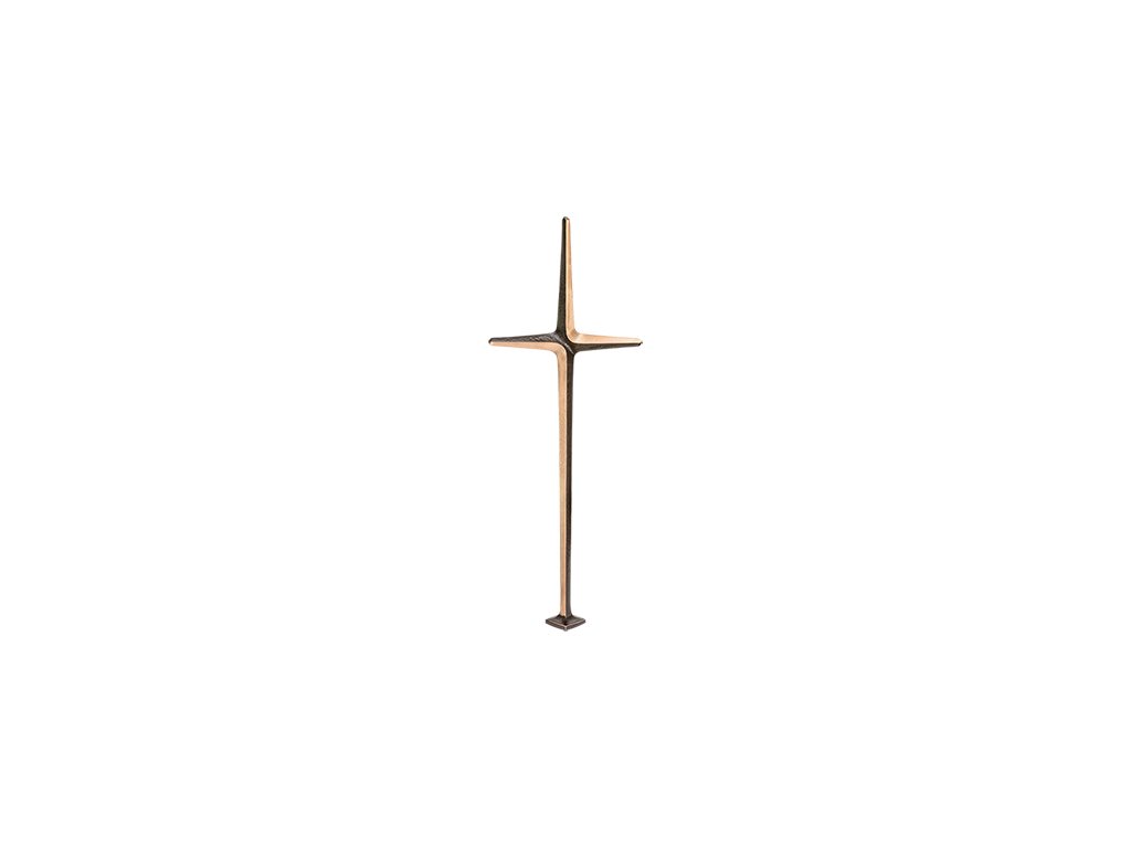 Bronze-Kreuz mit Kristall, 85×31 cm