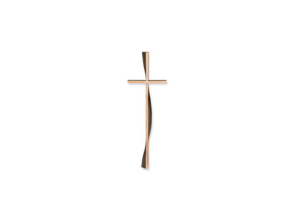 Náhrobní kříž ležící, bronz, 15–50 cm