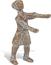 Bronzová socha dievčaťa na náhrobok, 10×4×6 cm