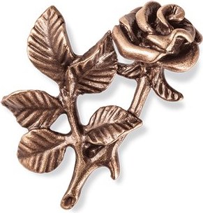 Bronze-Rose für Grabmal, 7×6 cm