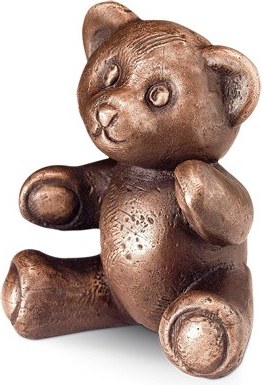 [ST-SK-85151] Bronzový medvídek na dětský náhrobek, 9×8 cm nebo 14×14 cm