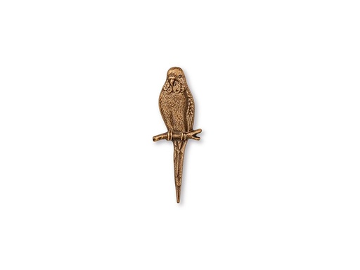 [ST-SK-85221] Bronzový papoušek na náhrobek, 10×3,5 cm