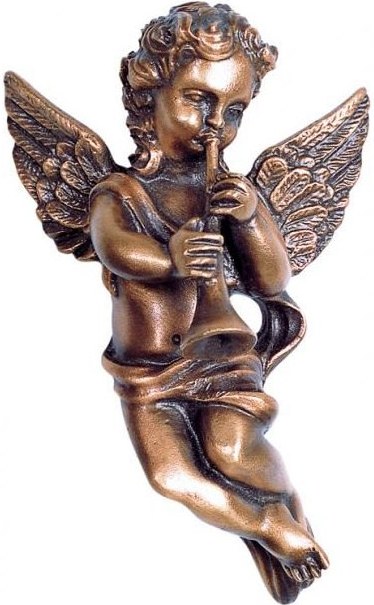 Bronzový anjel na náhrobok, 11×7 cm