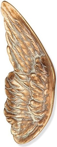 [ST-SK-85362] Bronzové křídlo na náhrobek, 15×6 cm