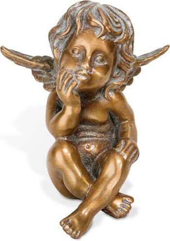 [ST-SK-85386] Bronzový anjel na náhrobok, 8×7×7 cm alebo 12×10×10 cm