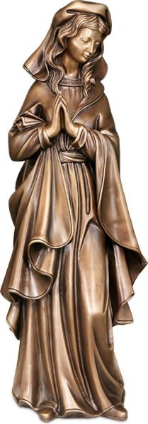 Bronze Madonna für Grabmal, 68×26×19 cm