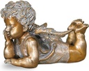 Bronzový anděl na dětský náhrobek, 8×8×12 cm nebo 12×13×18 cm