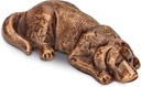 Bronze liegender Hund für Grabmal, 4,5×10 cm