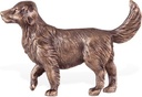 Bronzový Golden Retriever na náhrobek, 7×11 cm