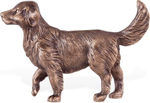 [ST-SK-85405] Bronzový Golden Retriever na náhrobok, 7×11 cm