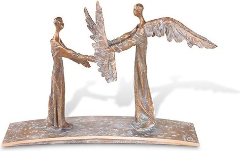 [ST-SK-85458] Bronze Engel für Grabmal, 26×38 cm