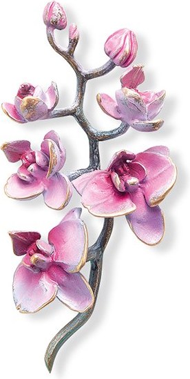 Bronzová orchidea na náhrobok, 15×7 cm