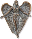 Bronzový anjel na náhrobok, 12×9,5 cm
