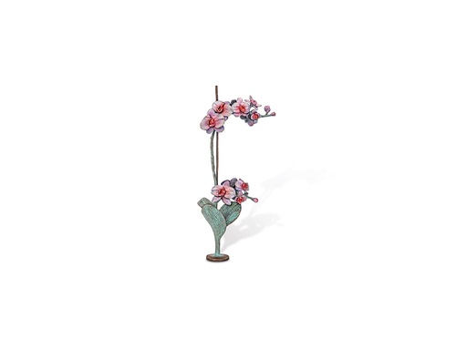[ST-SK-85543] Bronzová orchidea na náhrobek, 43×17,5×10 cm