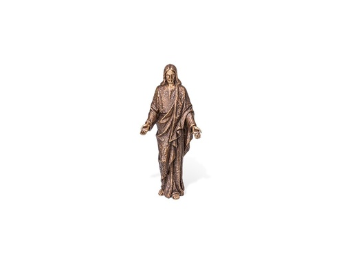 [ST-SK-89540] Bronzový Kristus na náhrobek, 45×20 cm
