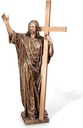 Bronze-Kreuz mit Krist, 86×38 cm