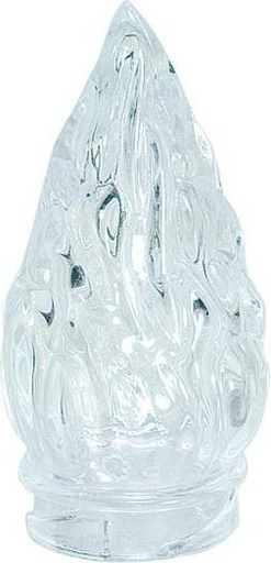 [ST-SK-92076] Sklenený plameň na lampáš, biely, výška 9 cm alebo 12 cm
