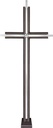 Náhrobní kříž s krystalem, bronz, 73×28 cm nebo 93×28 cm