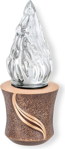 [ST-SK-LAT50] Náhrobní lucerna na baterie, bronz, výška 14–19 cm