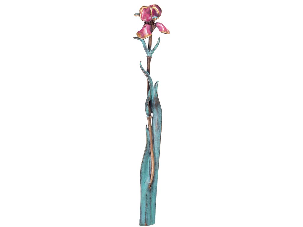 Bronzová kosatek na náhrobek, 32 cm