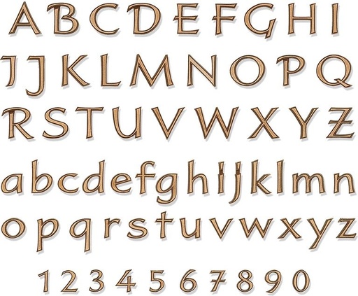 [ST-SK-SCHR003] Eleganter Bronze-Buchstabe für Grabmal