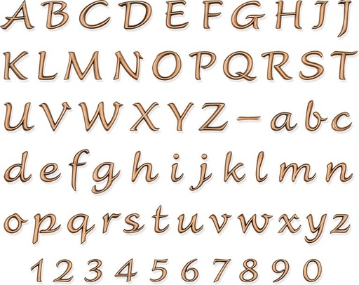 [ST-SK-SCHR005] Bronze-Buchstabe Scriptura für Grabmal