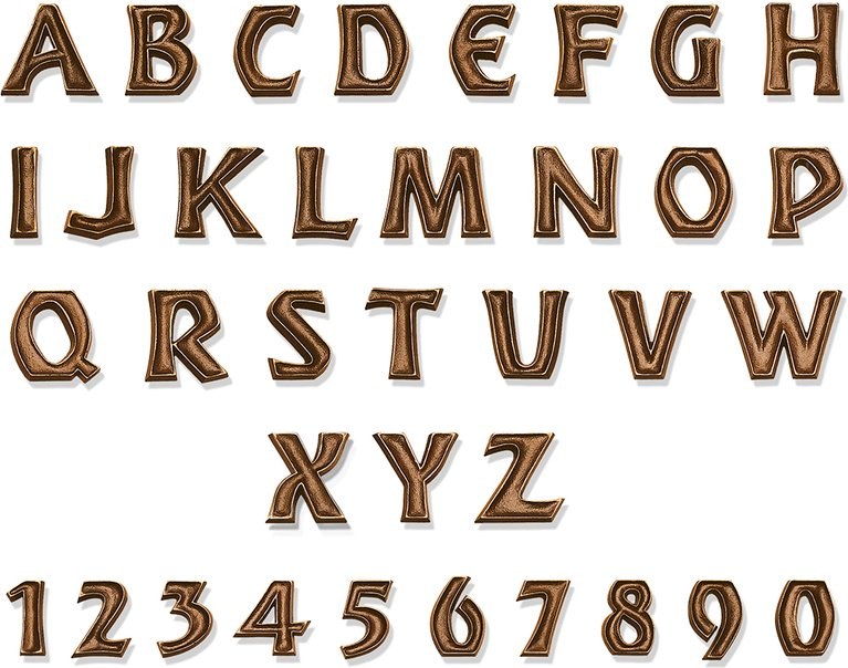 Rustikal Bronze-Buchstabe für Grabmal