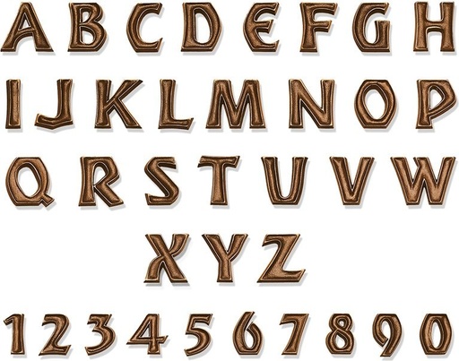 [ST-SK-SCHR010] Rustikal Bronze-Buchstabe für Grabmal