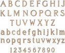 Bronze-Buchstabe Antikon für Grabmal