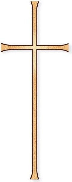 Náhrobný kríž Formal z bronzu, 12–50 cm