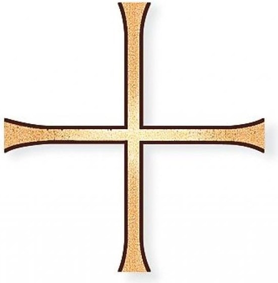 Grabkreuz Formal, Bronze, 15×15 cm