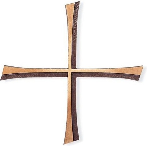[ST-SK-SCHRKR032] Náhrobní kříž Kontura, bronz, 15×15 cm
