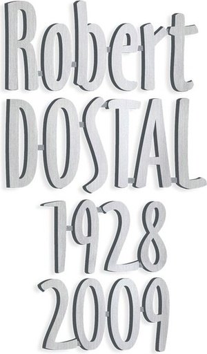 [ST-SK-SZ026] Bronzový nápis Dostal na náhrobek