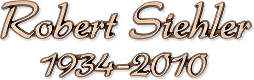 [ST-SK-SZ028] Náhrobní nápis Siehler, bronz a hliník