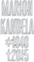 Náhrobní nápis Kandela z bronzu a nerezové oceli
