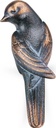 Bronzový ptáček na náhrobek, 9×4×4 cm