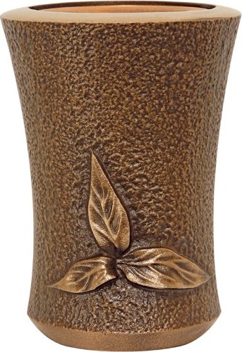 [ST-SK-VASE03] Wandvase für Grabmal, Bronze, Höhe 11–20 cm