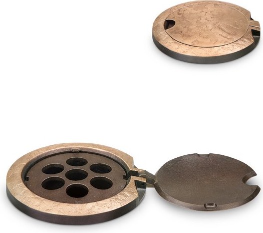 Bronzový kvetináčový krúžok na náhrobok, Ø 12 cm