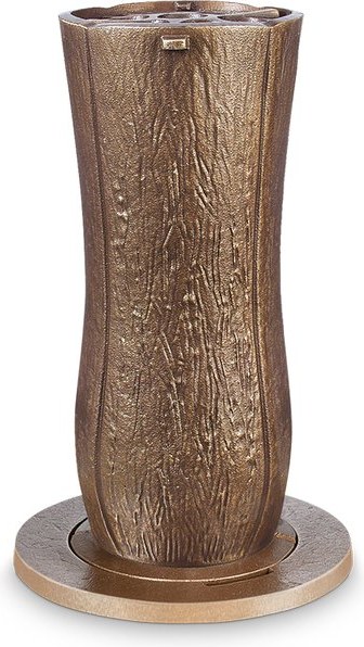Bronzová zapustená váza na náhrobek, výška 24 cm