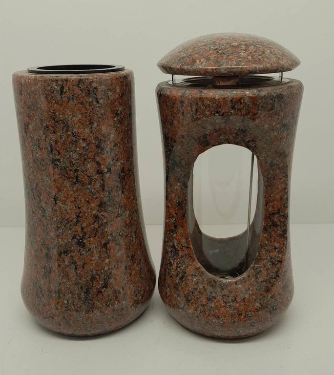 Cintorínový komplet - lampa a váza Hasan Green